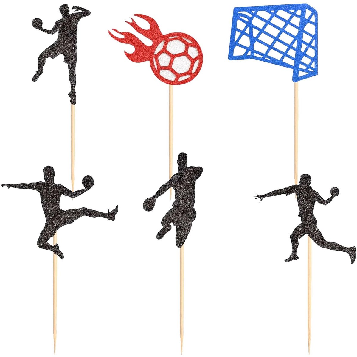 Dailygoods - 30 stuks handbal taartdecoraties, sport, verjaardag, feestdecoratie