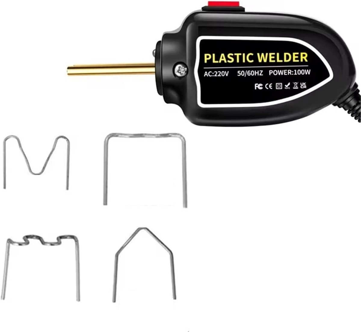 Kunststof lasapparaat - Hete nietmachine - Auto bumper reparatie - Snelle opwarming - One Size - Zwart