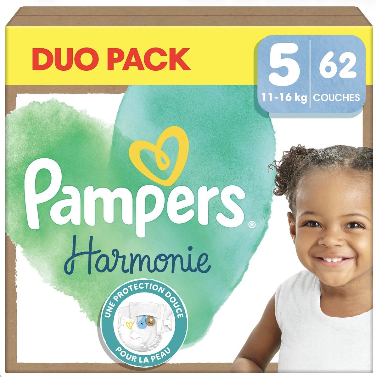 Pampers - Harmonie - Maat 5 - Mega Pack - 62 stuks - 11/16 KG