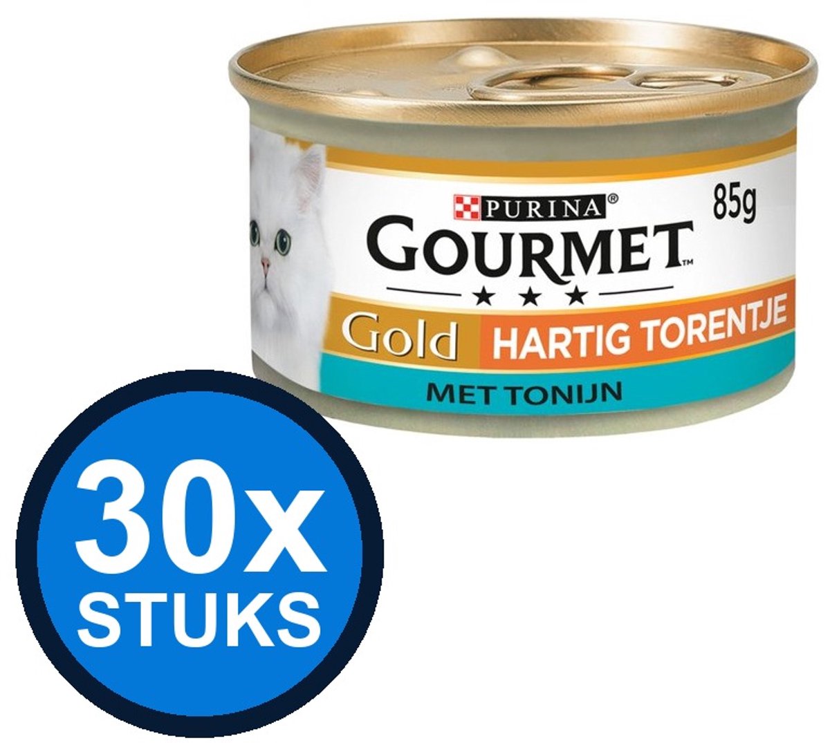 Gourmet Gourmet Gold - Hartig Torentje Tonijn - Kattenvoer Natvoer Blik - 85g