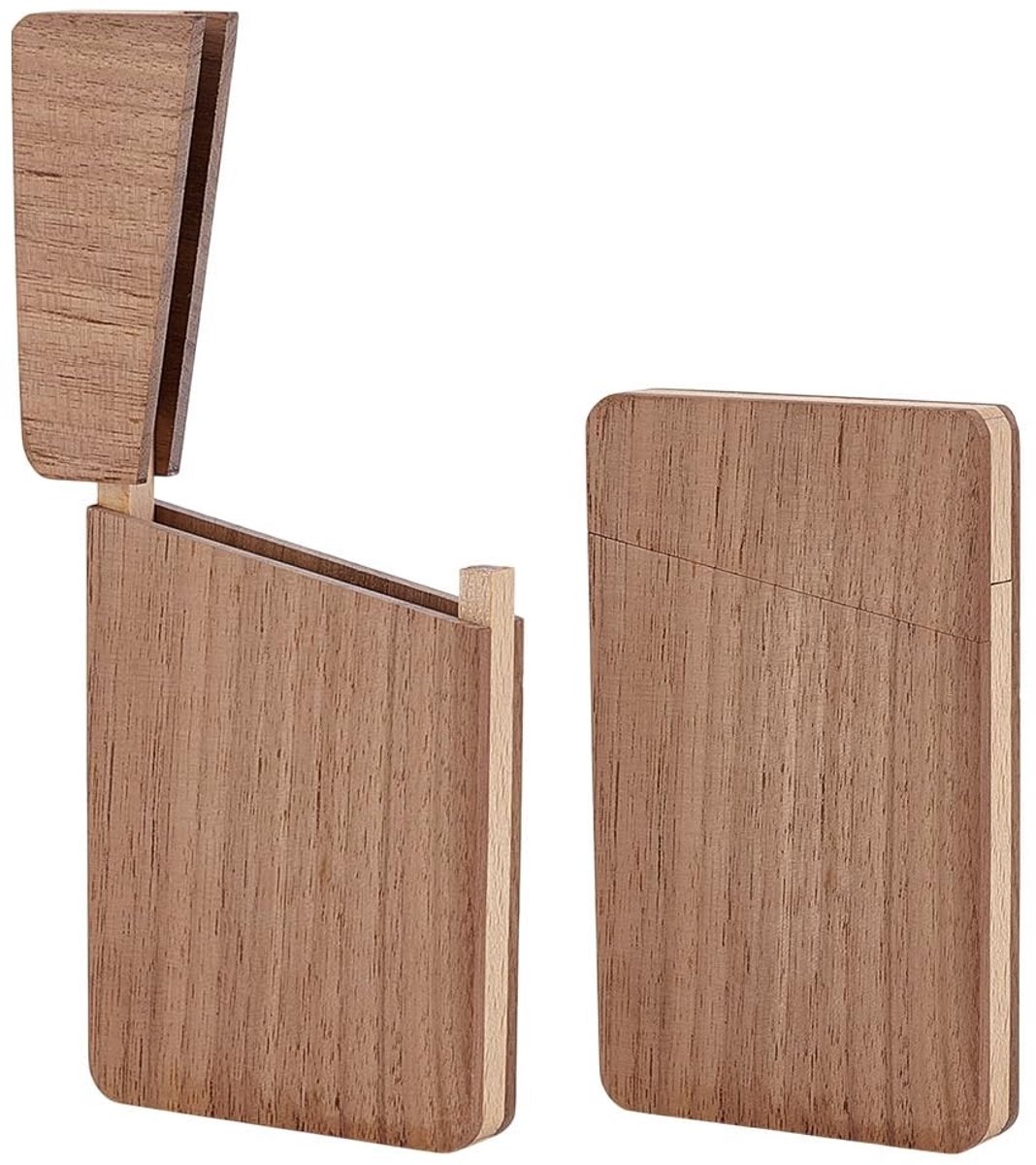 Draagbaar Ontwerp - Dailygoods- Visitekaarthouder Walnoot Hout