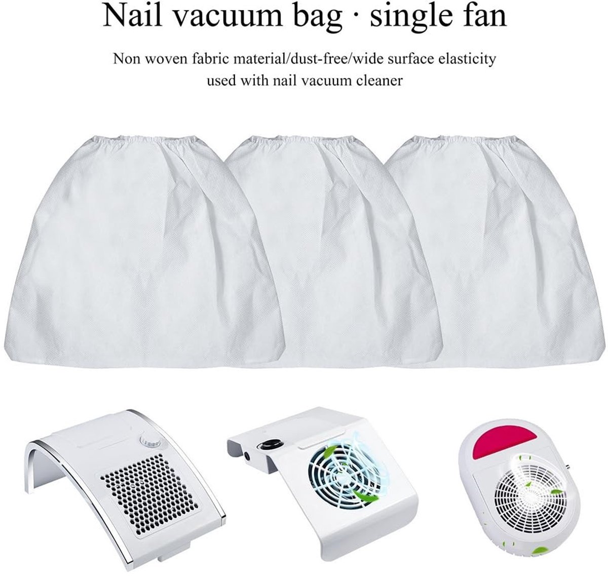 Dailygoods- Stofzuigerzakken Hoogwaardig Vliesstof - Vervangende Zakken - Nagelstofzuigerzakken - Stofverzamelzakken - 10 Eenheden - Milieuvriendelijk Materiaal