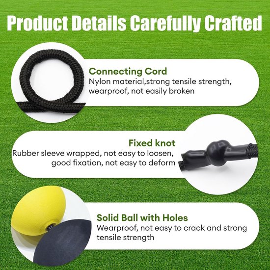 Voetbal Trainer - Keeper Oefenmateriaal - Reflex Training - Variabele Bal Afkaatsing - 2x1.6m - Zwart — afbeelding 3