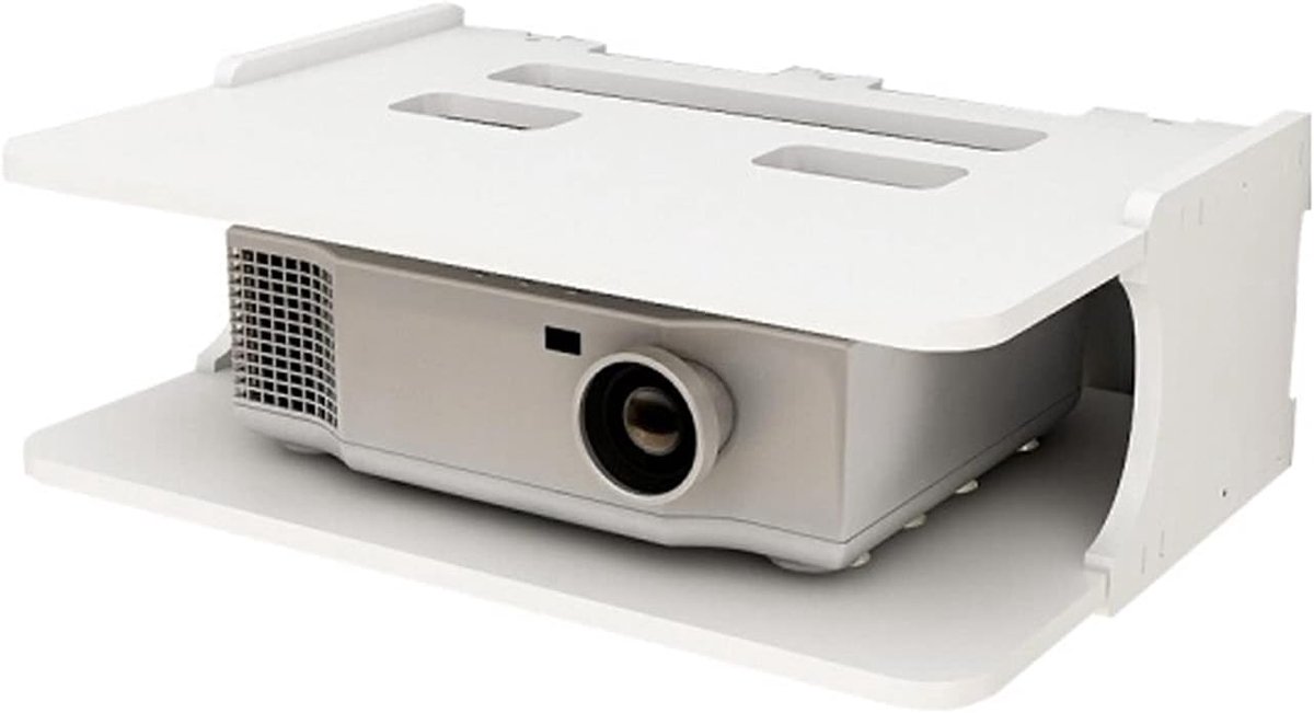 Projector Plank - Projector Houder - Thuisbioscoop Inrichten - Hitteafvoer Ontwerp - 42 cm Lengte - Wit