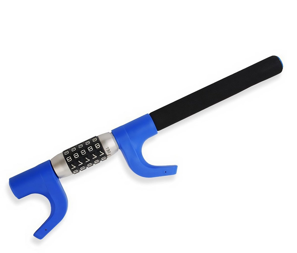 Dailygoods- Stuurwielslot Heavy Duty - Antidiefstalapparaat - Zinklegering/Stalen Structuur - 5-Cijferig Wachtwoord - Dubbel U-Vormig Ontwerp - Maximale Bescherming - Stuurslot