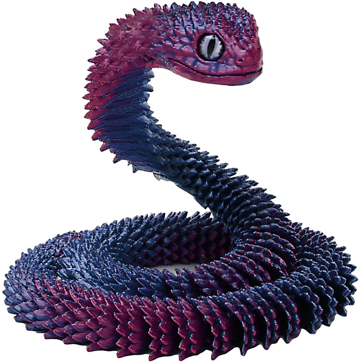 Dailygoods- Slangen Speelgoed 60 cm - 3D-Bedrukte Slang - Flexibel Model - Hoogwaardige Materialen - Realistisch Ontwerp - Veiligheidswaarschuwing - Speelgoedslang