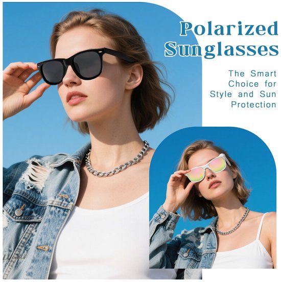 Dailygoods- Zonnebril Gepolariseerd - Set van 3 Stuks - Klassieke Vierkante Zonnebrillen - UV-bescherming - Buitensport Zonnebrillen - Geschikt voor Mannen/Vrouwen van Dailygoods — afbeelding 4