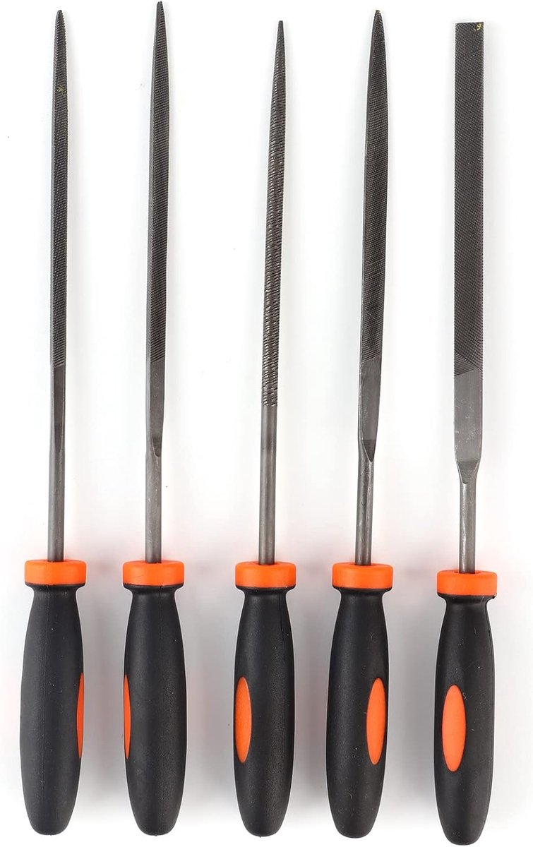 Mini Vijlenset - Platte Vijlen - Fijn Vormgeven - Zacht Handvat - 3x140mm - Willekeurig