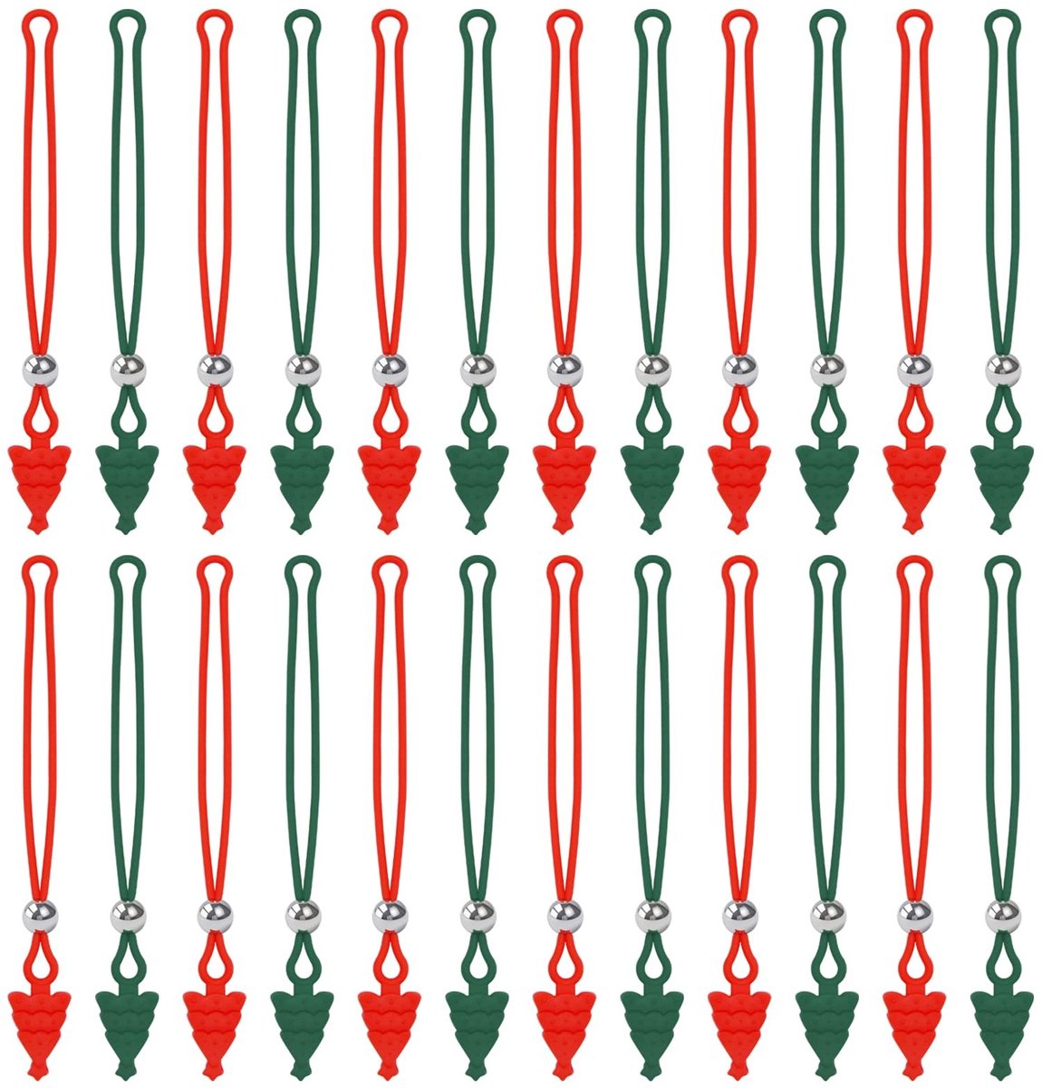 Dailygoods- Ornamentanker 24 Stuks - Herbruikbare Siliconen Haken - Veilig Ophangen - Kerstversieringen - Zacht Materiaal - Betrouwbare Hangers