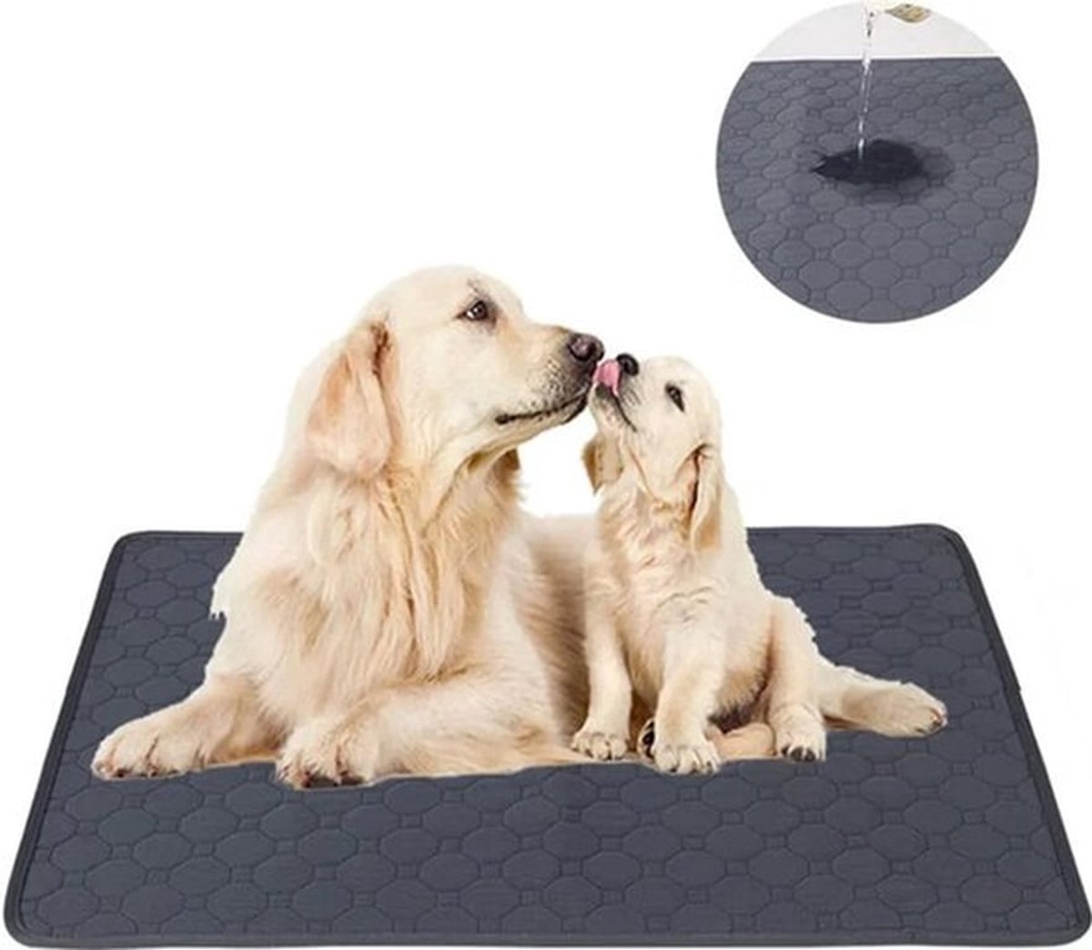 (70 x 50 cm, Grijs) Wasbare plasmatten voor huisdieren, herbruikbare plasmatten, geschikt voor honden, katten en andere huisdieren. Herbruikbare en wegwerpbare plasmatten voor zindelijkheidstraining.