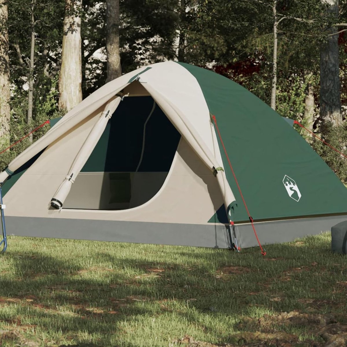 Koepeltent voor 3 - Kampeertent Strandtent - Avontuurlijke Uitjes - Volledig Waterdicht Ontwerp - Voor 3 Personen - Groen