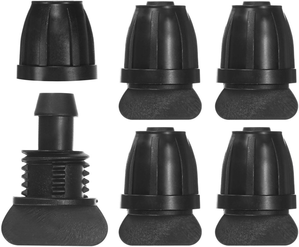 Dailygoods - M METERXITY 5-pack druppelirrigatie prikkeldraad, 3/8 inch eindkappen buisconnector kunststof koppeling voor broeikas/aquarium/tuin bewateringssysteem, druppelirrigatie onderdelen