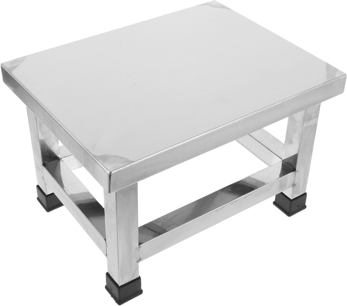 Douchekruk Antislip - Opstapje Badkamer - Veilig Douchen - Roestvrijstalen Constructie - 32.7x25x23.5cm - Zilver
