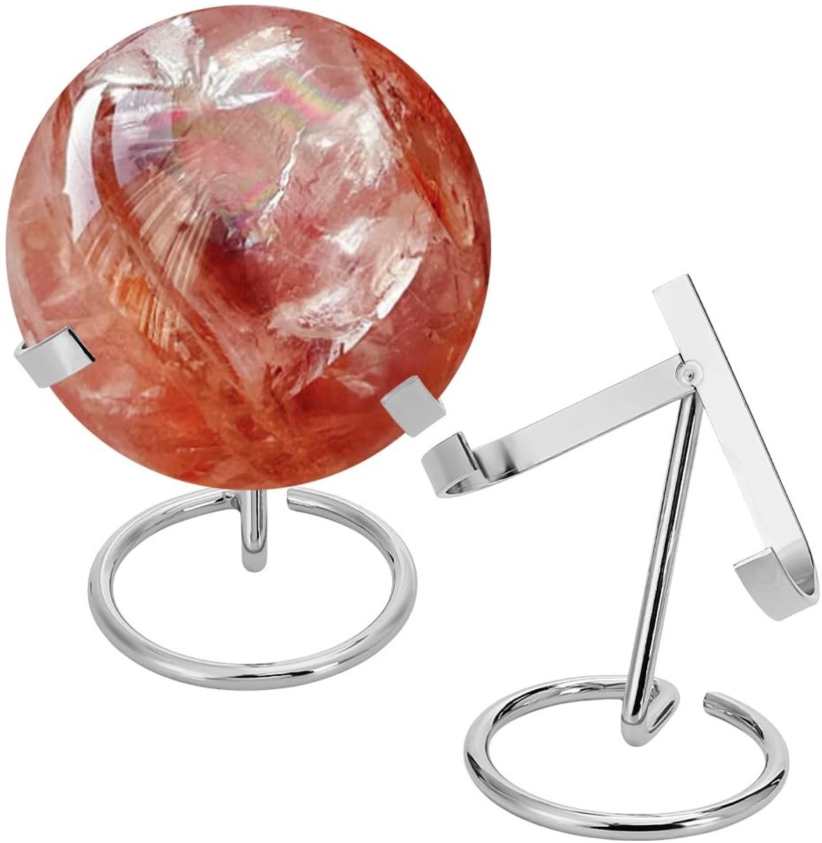 Dailygoods- Bolhouder 2 Stuks - Display Standaard - Platina IJzeren