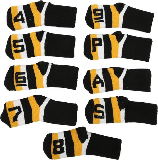 Golf Club Covers - Iron Protectors - Club Bescherming - Set van 9 Stuks - Met Nummers - Zwart van GOLF — afbeelding 4