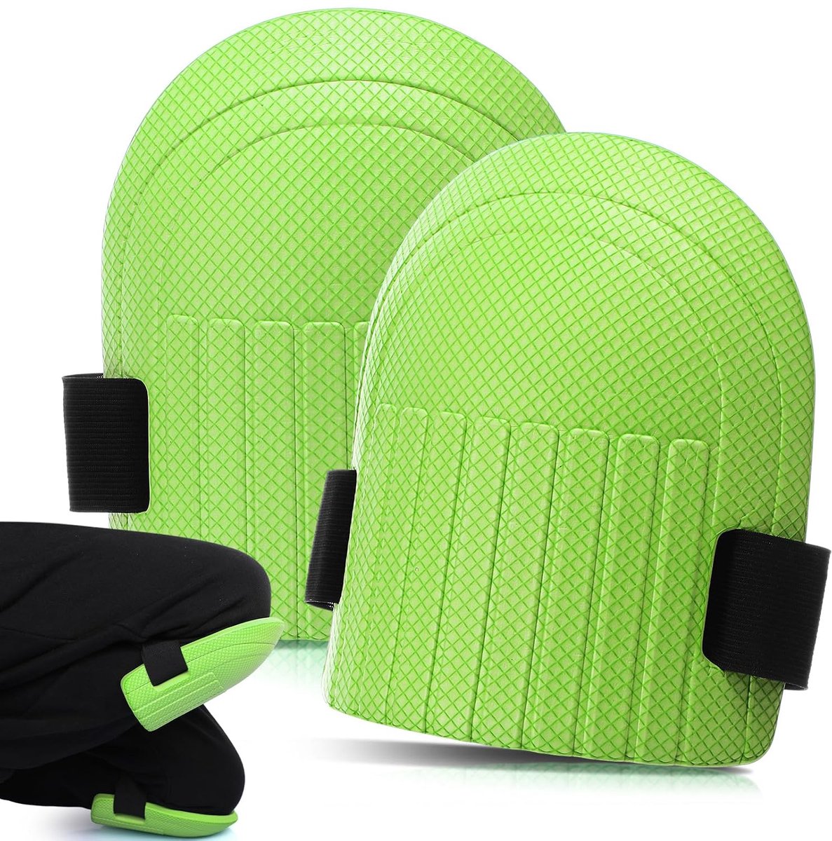 Kniebeschermers Tuinieren - Werkkussens Knie - Comfortabel Werken - Lichtgewicht Schuim - 17.5 x 15 cm - Groen
