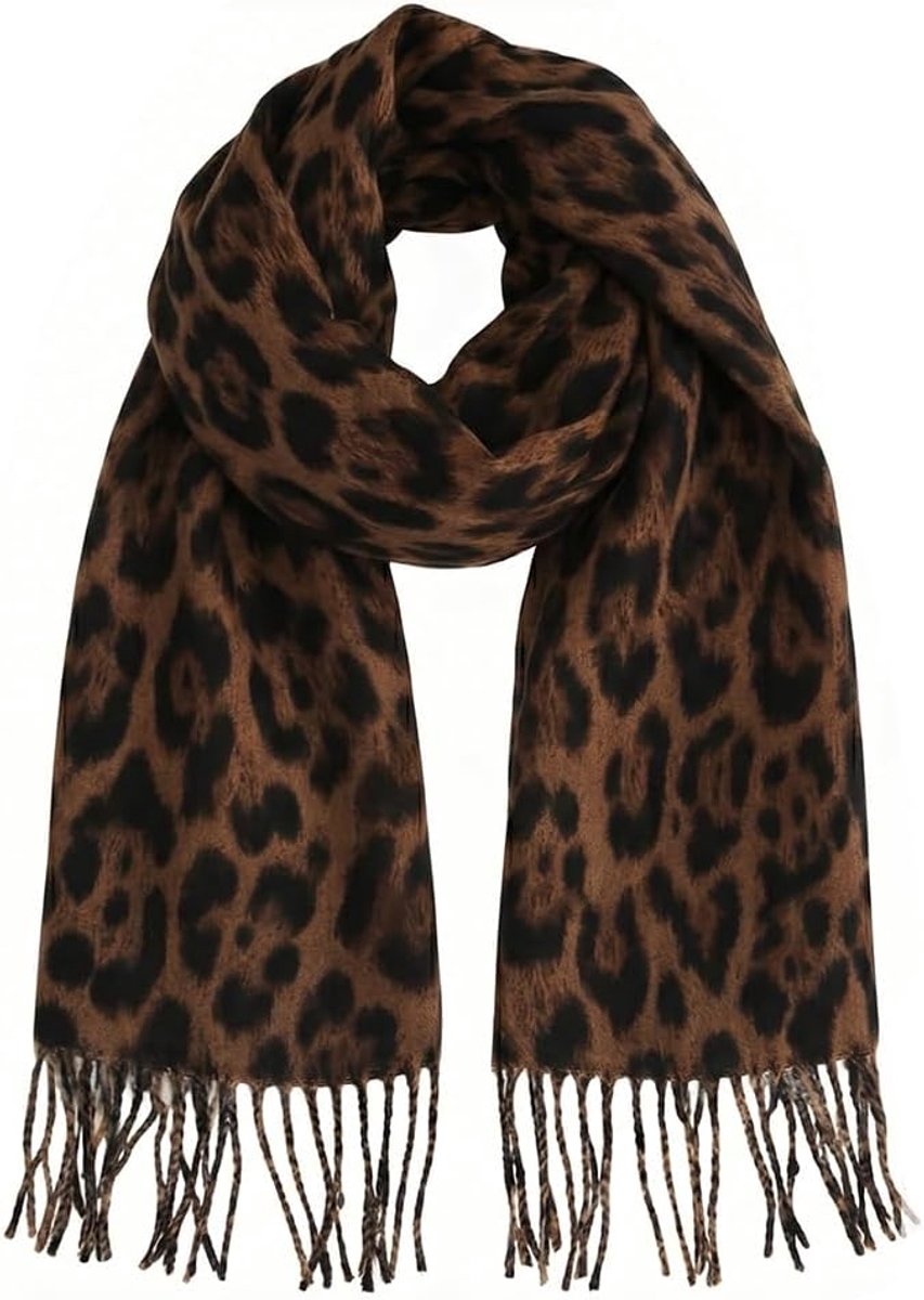 Sjaal voor dames, luipaard, halsdoek, sjaal, voor dames, winter, sjaal, dierenprint