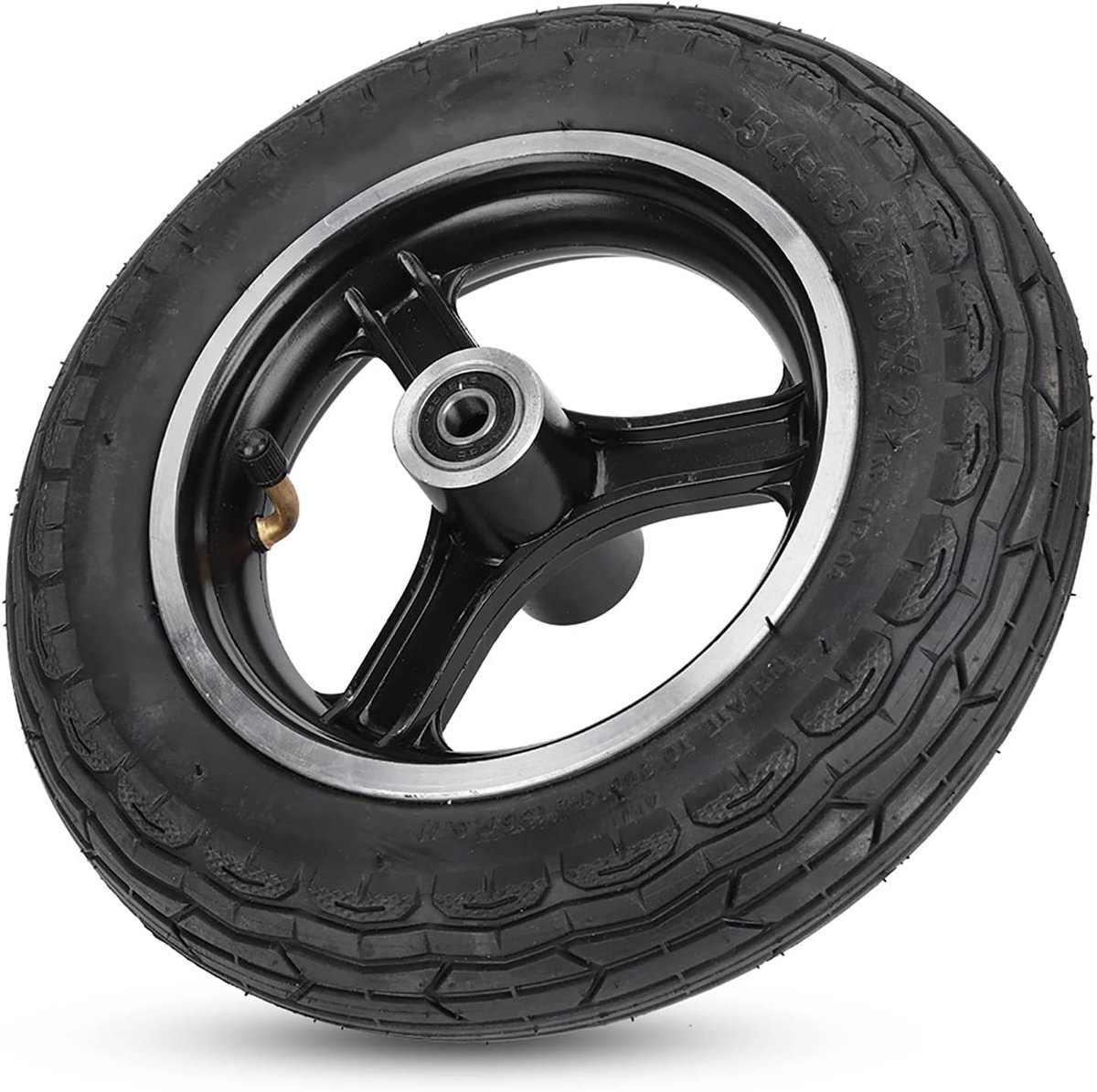 Scooterband, 10 Inch Elektrische Scooter Opblaasbare Band met Aluminium Legering Voorwiel Naaf Symmetrische Figuur Banden Scooter Vervangende Wielen Zonder Gas