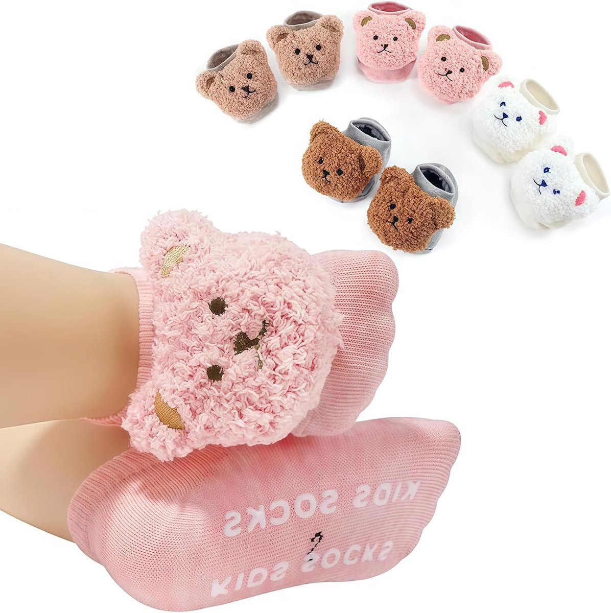 Sokken Baby: Antislip Sokken met Noppen voor Peuters, Zachte Kindersokken voor Meisjes en Jongens