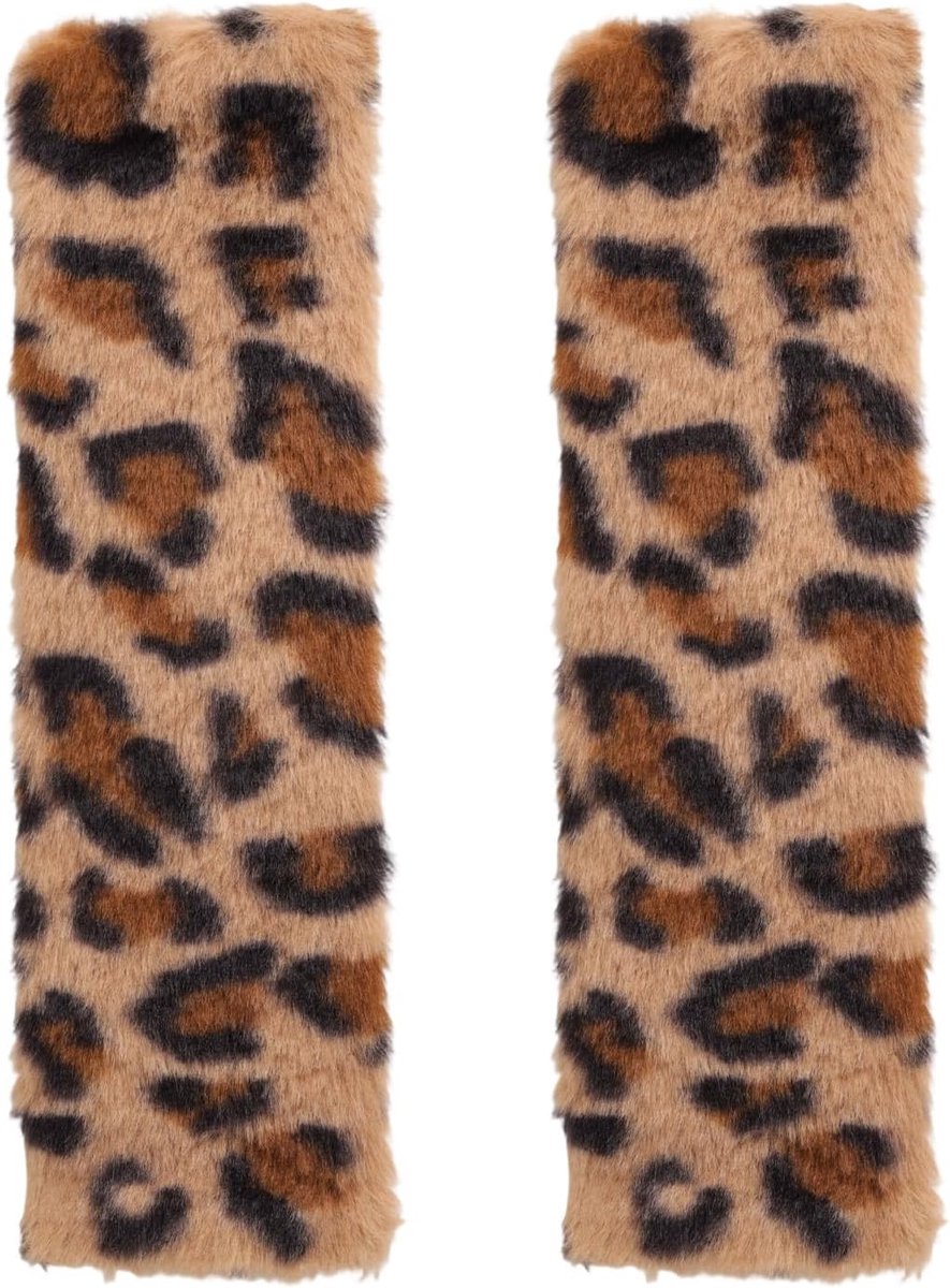 2st Gordel Covers met Cheetah Print, Schattige Pluche Auto Gordel Schouderkussens Zachte Fluffy Luipaard Print Gordelbeschermers Auto Accessoires voor Alle Auto’s & Rugzak Comfortabel Gebruik