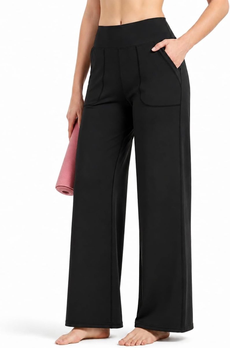 Leggings yogabroek dames ondoorzichtig bootcut fitnessbroek lang / extra lang