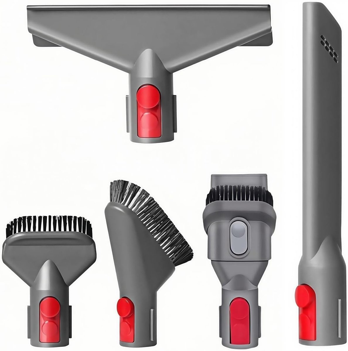 5-delig accessoireset voor stofzuigers compatibel met Dyson Gen5 V7 V8 V10 V11 V12 V15 SV10 SV11, stofzuigeronderdelen mondstukken, inclusief 3 borstelkoppen en 2 stofzuigermondstukken