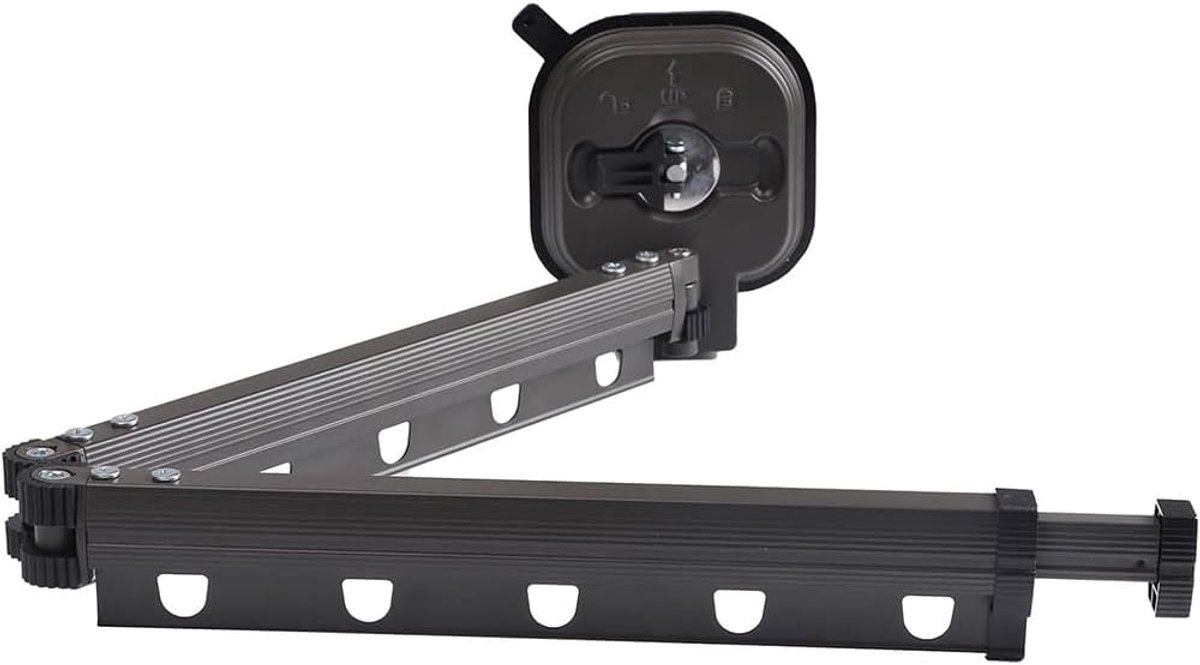Wandgemonteerde kledingdroger binnen, geen boor, opvouwbaar droogrek met zuigkracht, ruimtebesparende kledingstang voor wasgoed, balkon, badkamer organizer, 10 kg belasting (2-voudige zuignap