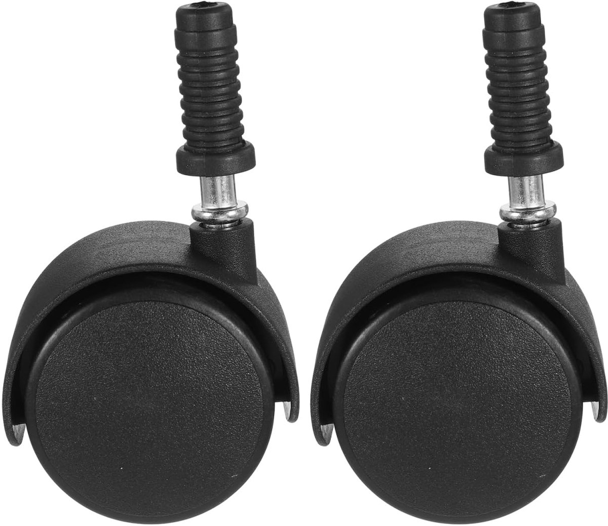 2 inch bureaustoelwielen, reservewielen zonder rem, M7-pen, ø 7 mm, ABS-kunststof, metaal, zwenkwielen voor bureaustoelen, kasten en meubels