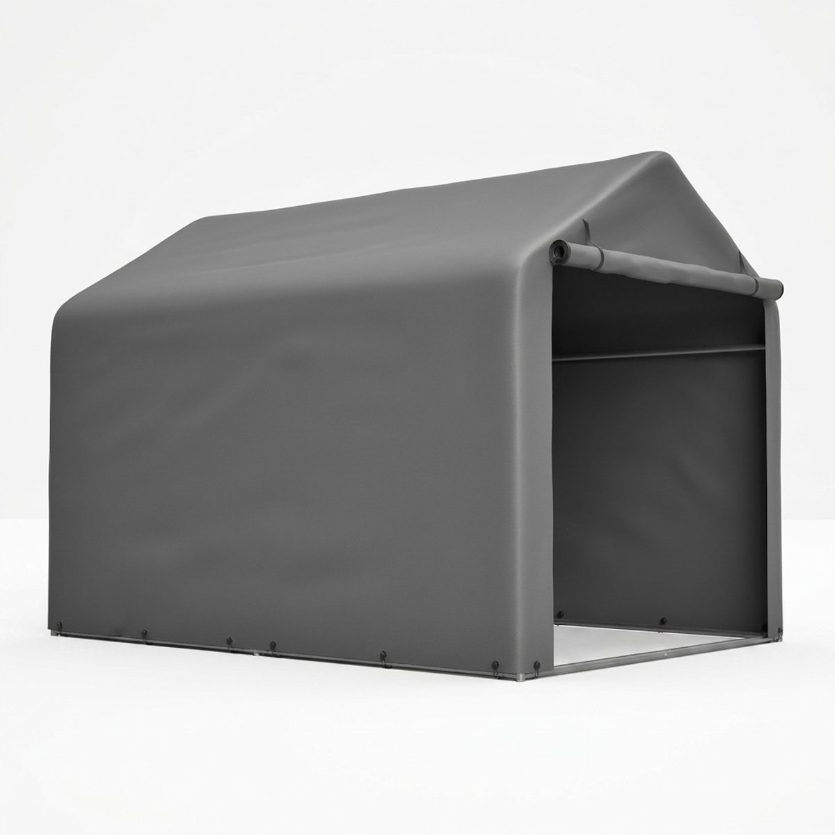 Fietsenstalling - Fietstent - Fietsgarage - Tuinberging - Waterdicht - Weerbestendig - Roldeur - PE - Buiten - 160x220x165 cm - Opslag - Grijs