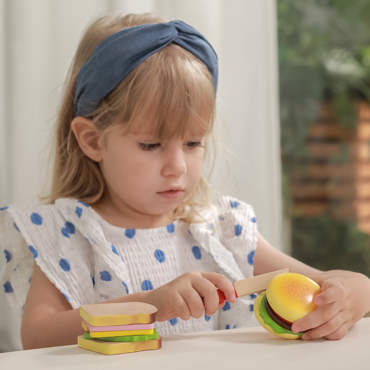 New Classic Toys Viga Toys - Speelgoedeten en -drinken - Sandwich en Hamburget Set — afbeelding 21