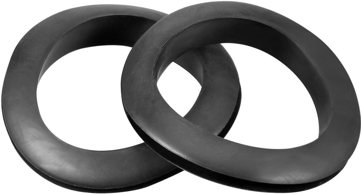 sourcing map 10 stuks draadbescherming oliebestendige rubberen tules zwart 50 mm montagediameter DE