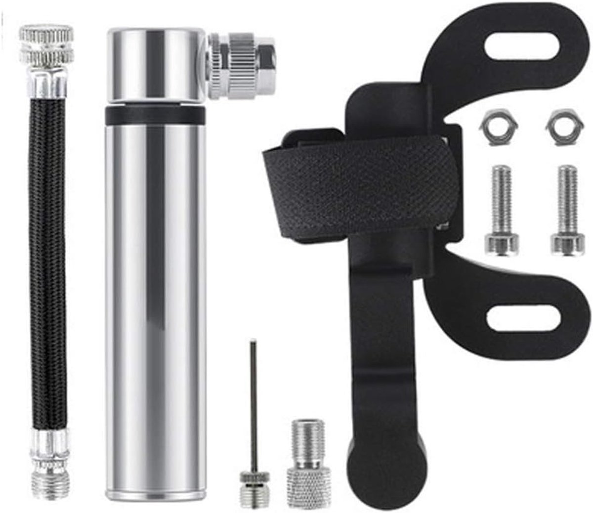 Bicycle Pull Pump, Mini Portable Cycling Pump Inflatable Road Mountain Bicycle Folding Bike