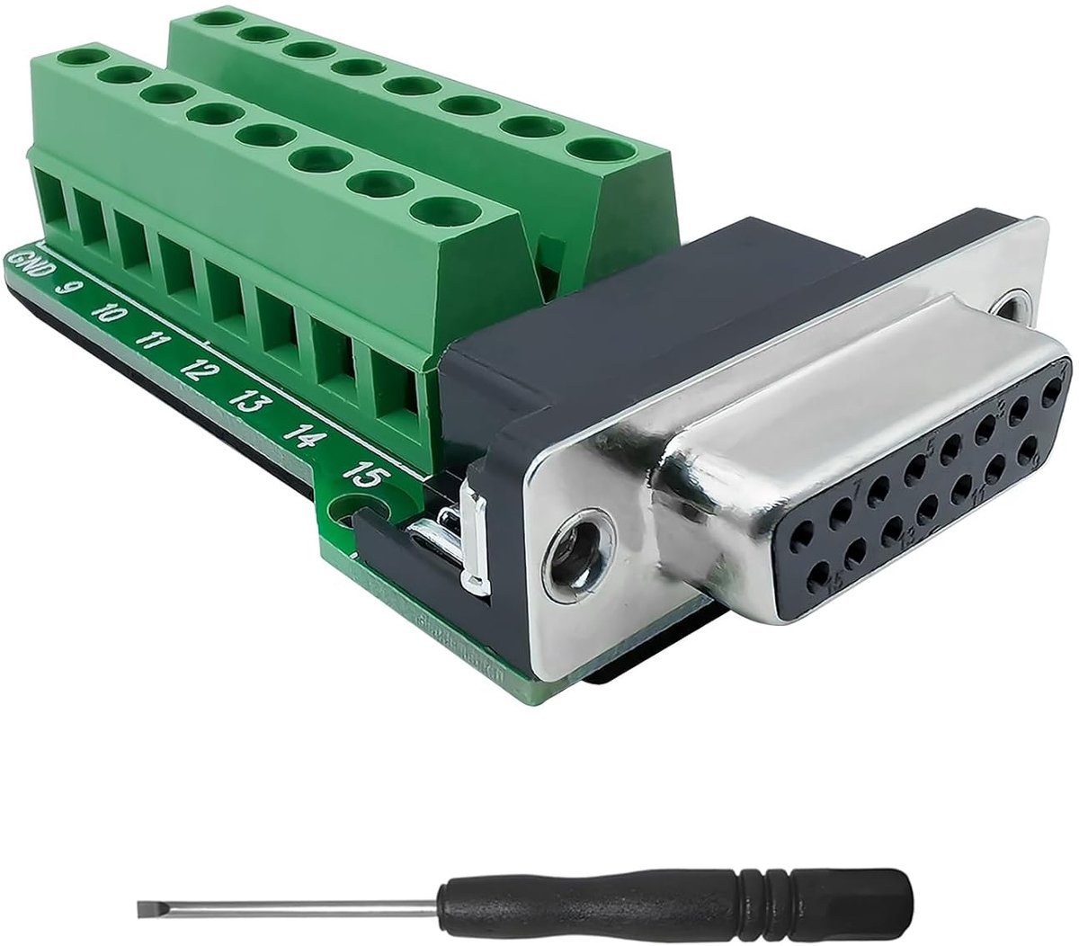 terminal adapter 15-polige bus breakout adapter D-SUB RS-232 serieel naar 15-pins soldeervrij klemblok signaalmodule