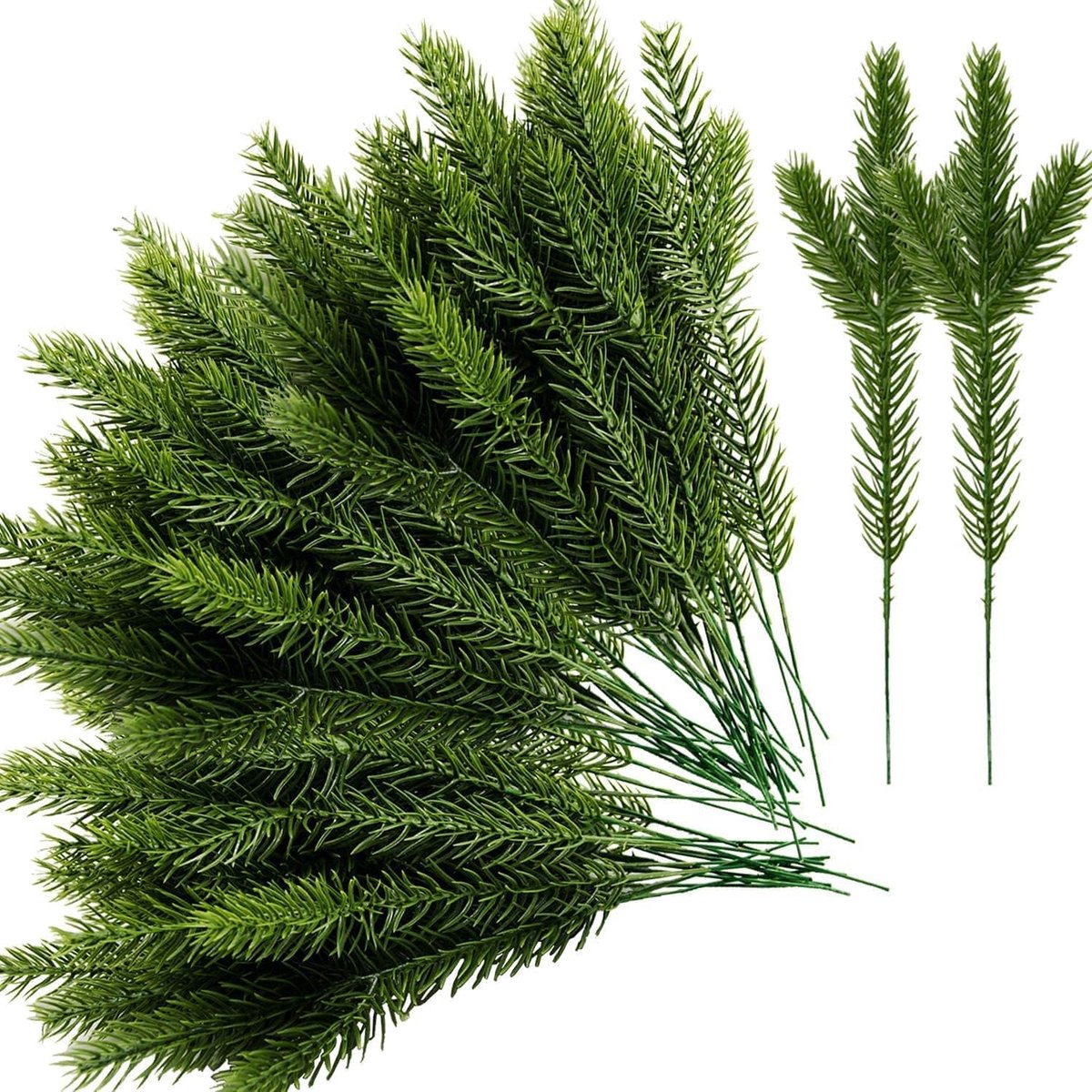 45 stuks Kunstmatige Dennen Takken, Kunstmatige Grote Dennentakken, Kunstmatige Dennentakken met Dennennaalden, DIY Slinger Krans Kerstmis Verfraaiing Huistuindecoratie