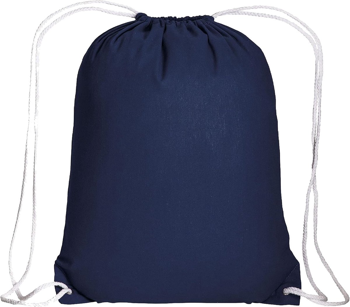 Gymtas, rugzak, katoen, met treksluiting, van duurzame stof, voor fitnessstudio, Blauw, Eén maat