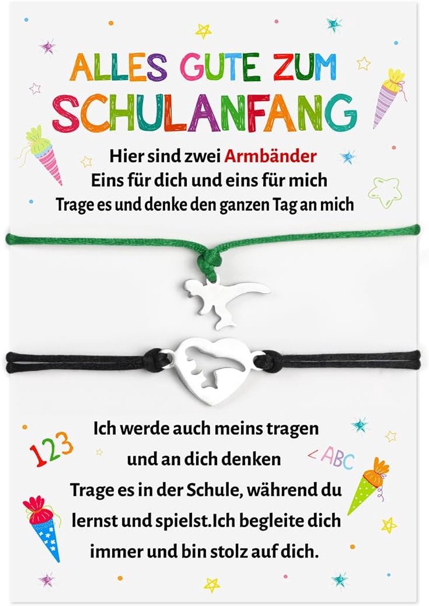 2 Eindelijk schoolkind armband terug naar school armband armbanden kaart terug naar school cadeau eerste schooldag geschenken vulzak terug naar school geschenken