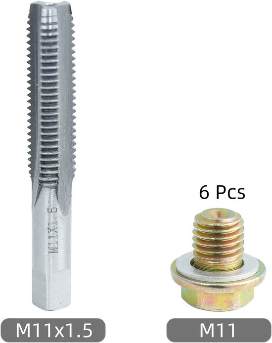 6-delige reparatieset voor schroefdraad, carter, reparatieset, M11 x 1,5 mm — afbeelding 4