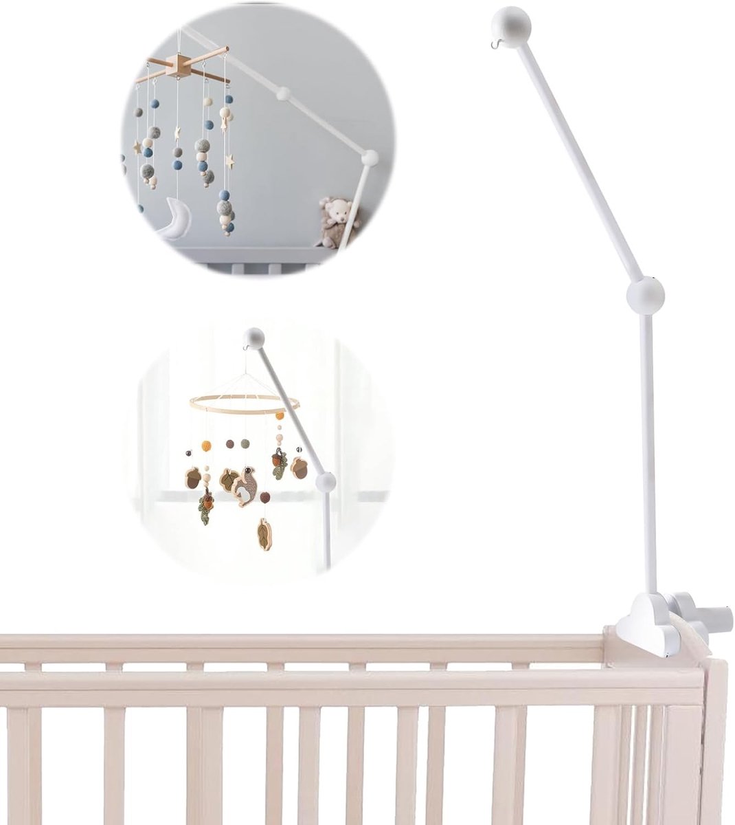 Mobiele Houder voor Baby's - Beweegbare Standaard van Hout - Baby- en Kindersbed