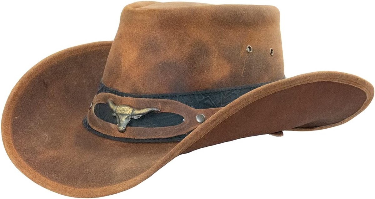 Jungle Ontario Outdoor Western leren hoed Australië cowboy lederen hoeden rijhoed uniseks
