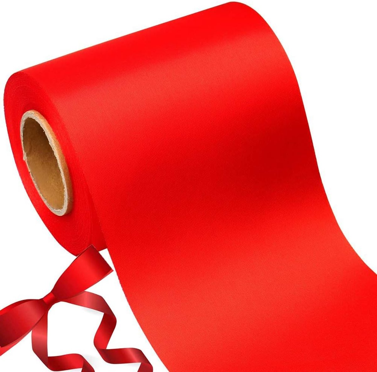 22m Rood Lintje, Bunahome Brede Effen Satijnen Linten voor Bruiloft Cadeauverpakking Satijn Kerstmis/Valentijnsdag/vlot/Opknoping DIY verpakking