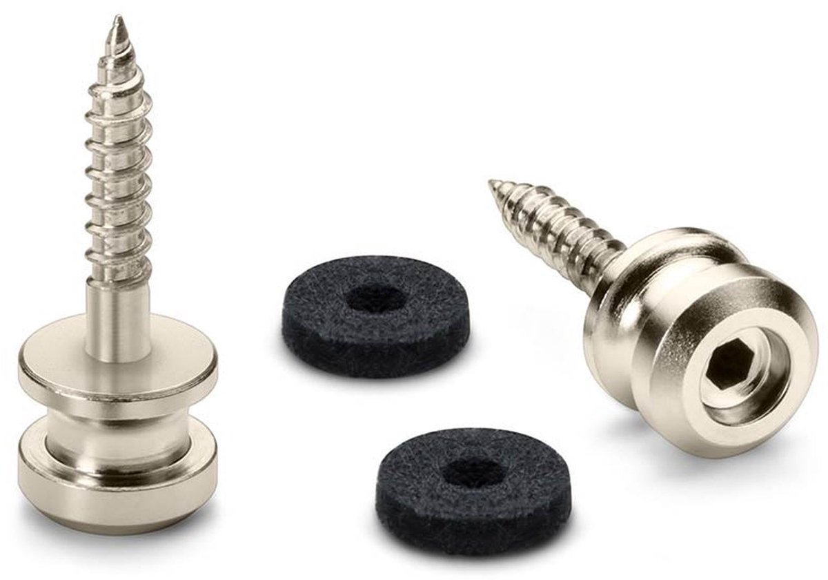 Schaller S-Locks Strap Button Set M - 22mm, Nikkel