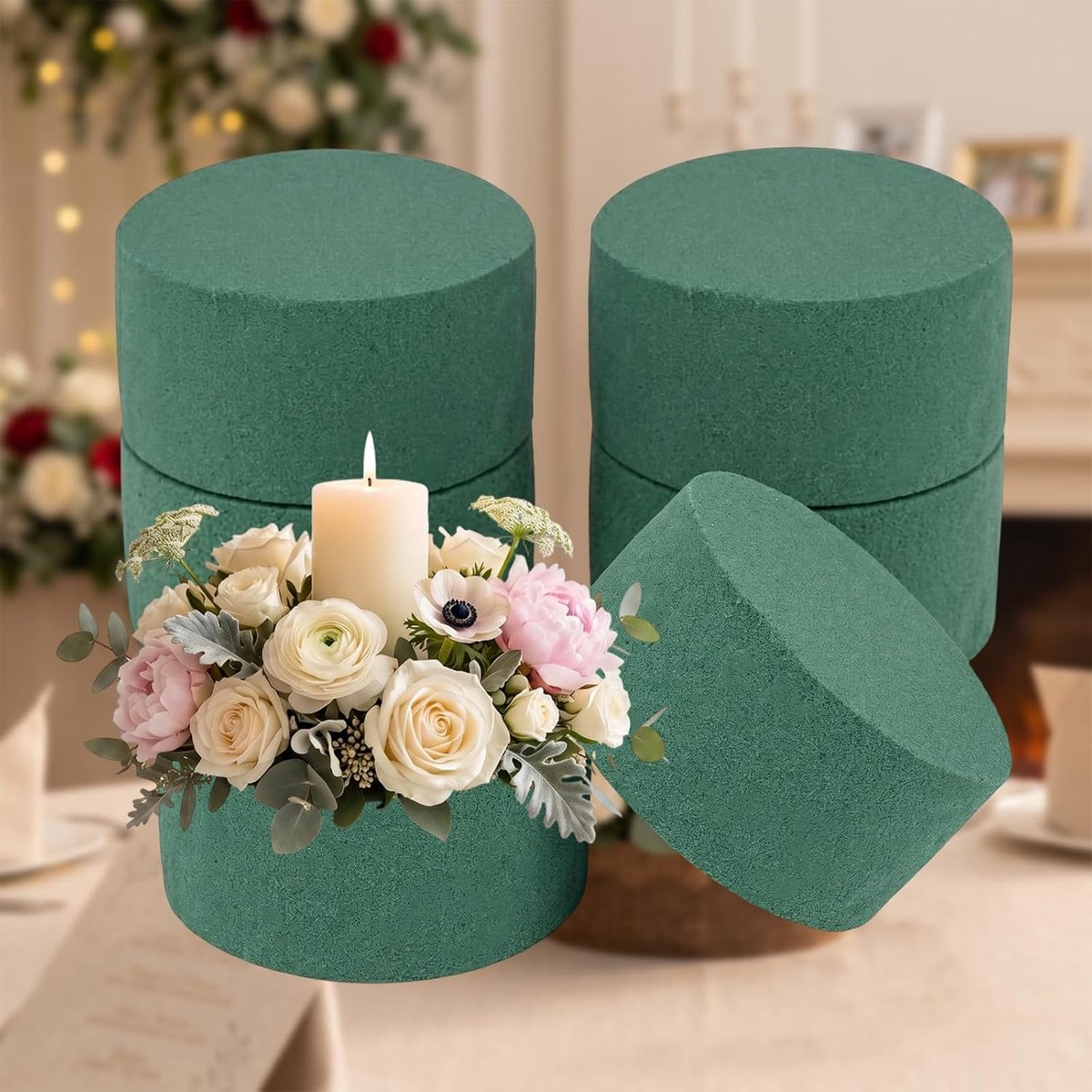 Bloemencilinders 8 x 4 cm - Rond - Phenolhars - Perfect voor bloemstukken - SnelShoppen