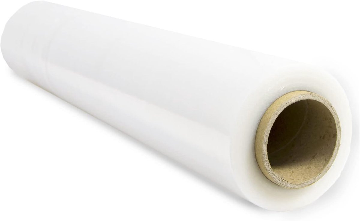 Film de Embalaje Elástico, Film de Plástico Transparente para Embalar, Rollo de Plástico Protector de Envíos y Mudanzas, Rollo de 50cm y hasta 400 m Estirables - Ofituria (1 unidad)