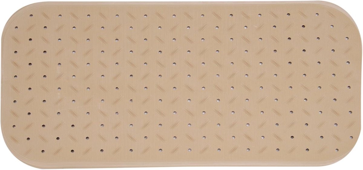 Premium douchemat, badmat, badmat, badmat, antibacterieel, antislip met zuignappen, beige, geurend naar rozen, ca. 36 x 97 cm, wasbaar op 60 graden