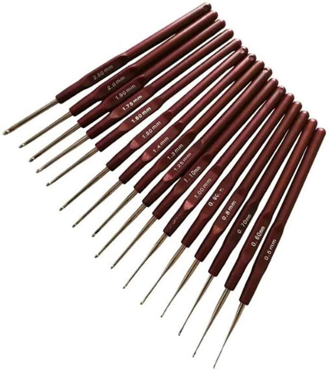 16 stks Haak Haak Set Kit Naaien Steken DIY Aluminium Naaigereedschap Draagbare Handgemaakte Trui Draad Accessoires Weven Handvat Breinaalden