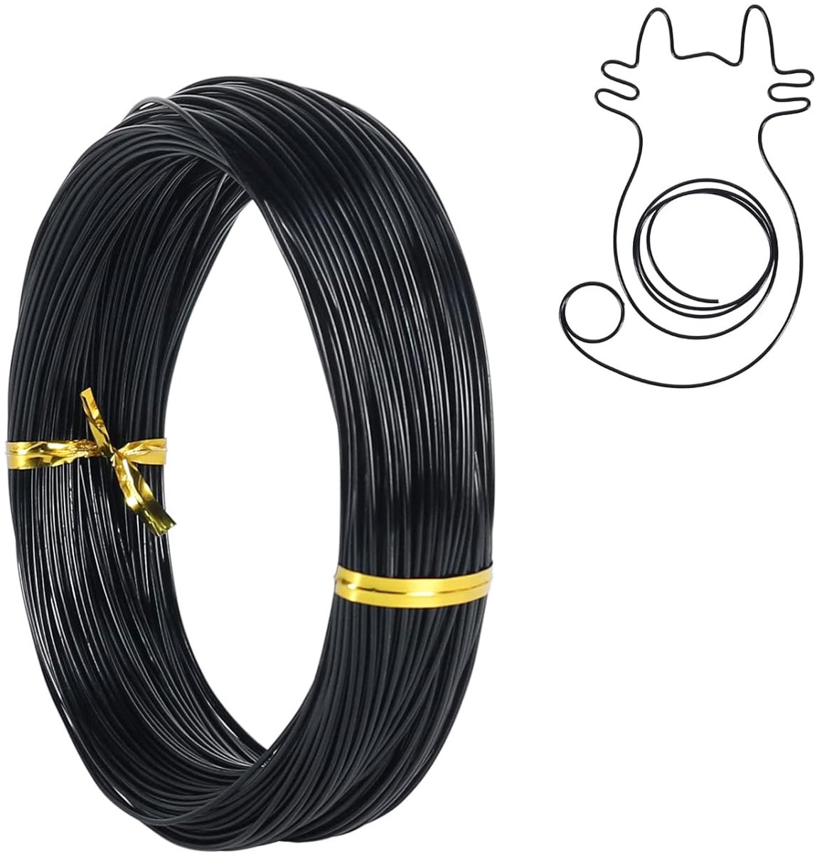 Draad van aluminium, 51 m, metaalsnijdraad, flexibel, opvouwbaar, handwerkdraad voor fietsmodel, sieraden maken, weven en verpakken