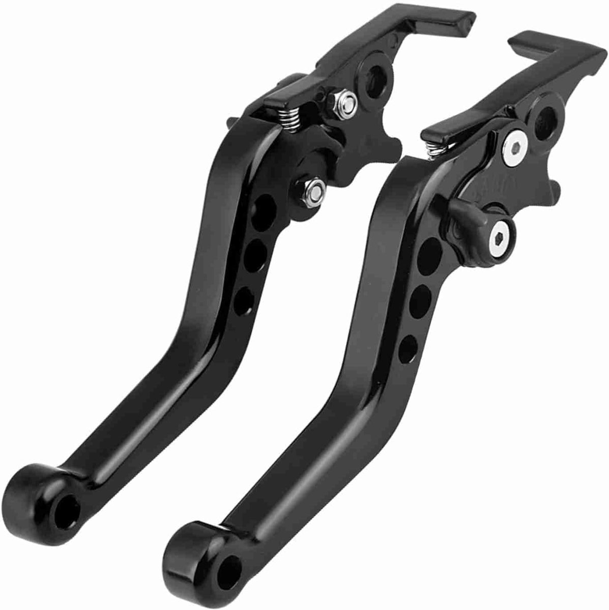 1 paar universele schijfrem hendel van aluminiumlegering, koppelingshendel en remhendel voor motorfiets, remhendel (zwart)