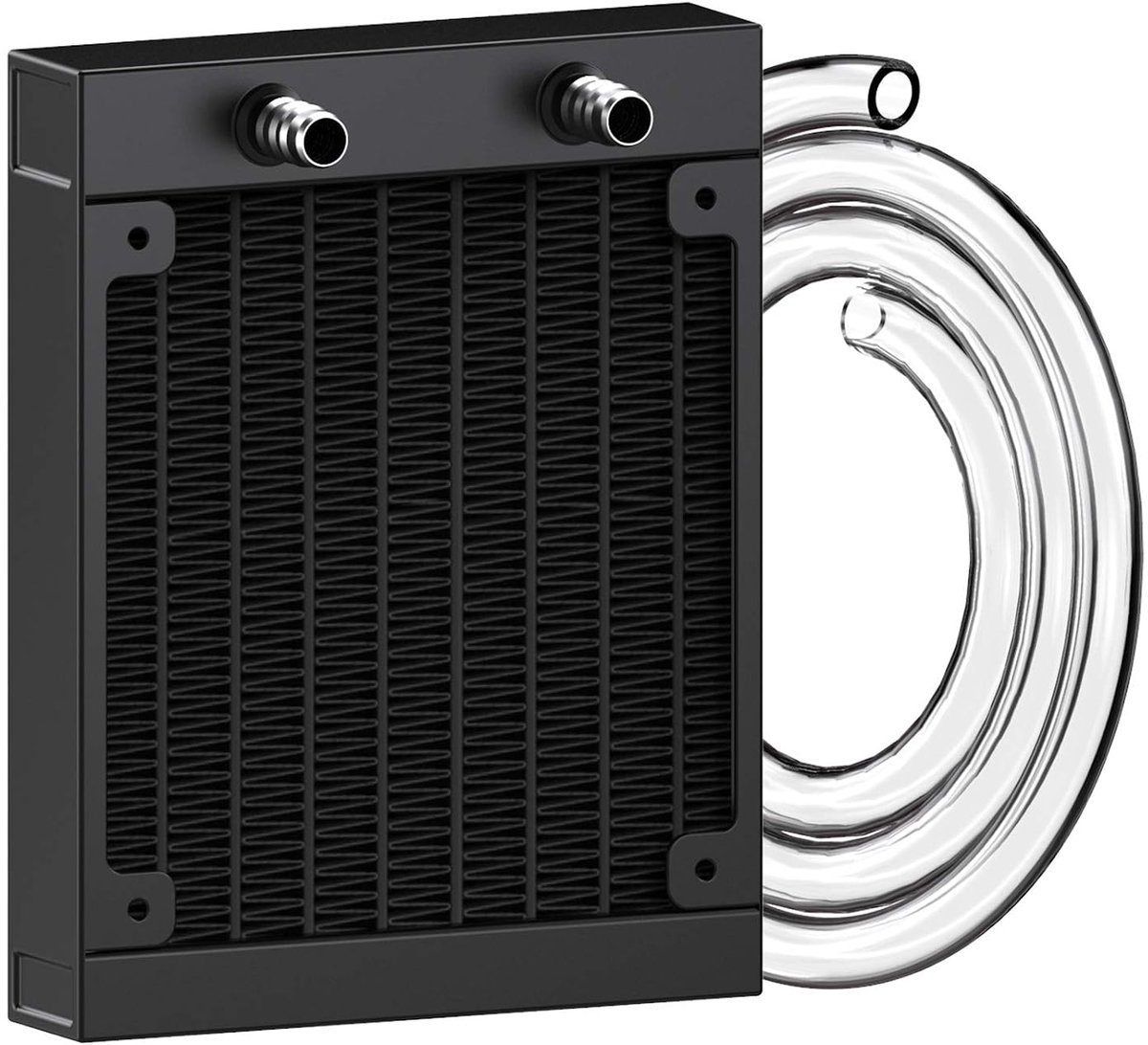 Waterkoeler, 12 buizen, aluminium warmtewisselaarkoeler met buis voor pc-CPU-computer, waterkoelsysteem, DC 12 V, 120 mm