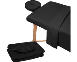 3-delige beddengoedset voor massagestoelen van hoogwaardige microvezel, inclusief hoeslaken, hoeslaken en gezichtsdoek