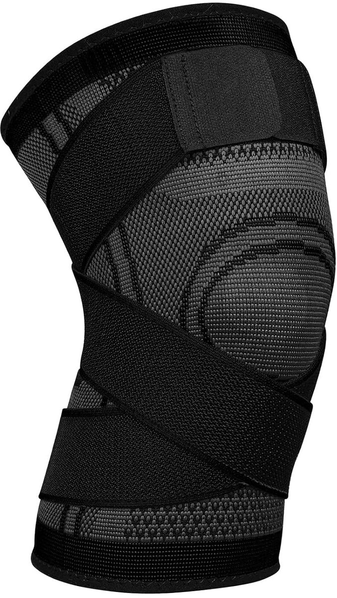 kniebrace voor dames en heren, compressie-kniebrace voor sportschool, verstelbaar, antislip, orthopedische knieband voor artrose knie, gewonde meniscus, sport